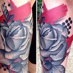 Tattoos - Abstract Style Rose Tattoo - 100478